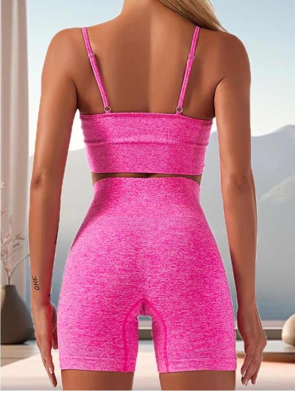 Pink Two-Piece Active Set - Picture 3 of 7